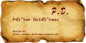 Péter Dolóresz névjegykártya